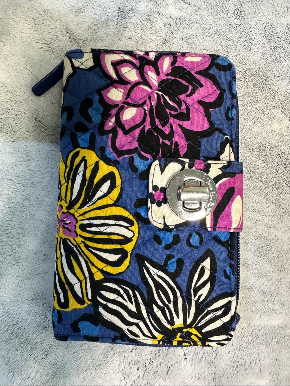 Vera Bradley African Violet pattern turn-lock wallet